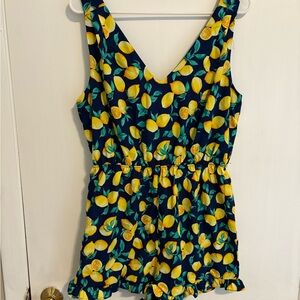 Francesca’s Lemon Print Women’s Romper